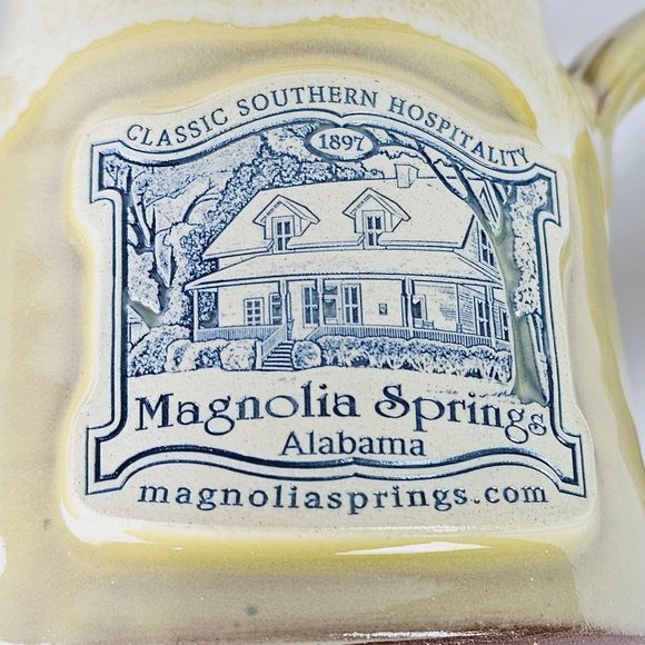 Magnolia Springs 2009 Deneen Pottery Handthrown Dripware 10 Oz. Mug Set (2) - Picture 8 of 9